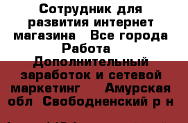 Сотрудник для развития интернет-магазина - Все города Работа » Дополнительный заработок и сетевой маркетинг   . Амурская обл.,Свободненский р-н